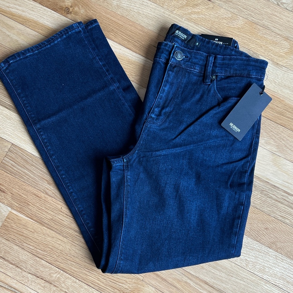 NEW Hudson LA Midrise Straight Jeans, Premium Stretch, sz 8, 29” inseam